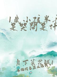 1岁小孩半夜老是哭闹是什么原因