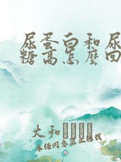 尿蛋白和尿葡萄糖高怎么回事