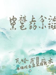 内裤上分泌物有黑色的小斑点