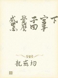 感觉子宫下坠是怎么回事