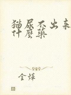 猫尿不出来尿吃什么药