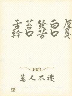 舌苔发白厚腻口干口苦口臭