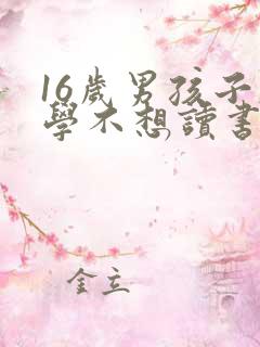 16岁男孩子厌学不想读书怎么办