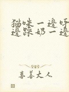 猫咪一边呼噜一边踩奶一边咬