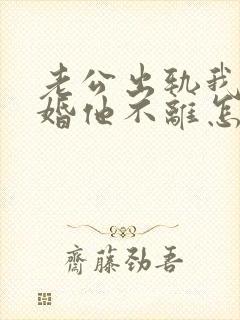 老公出轨我要离婚他不离怎么办