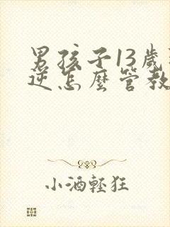 男孩子13岁叛逆怎么管教