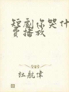 短剧你哭什么免费播放