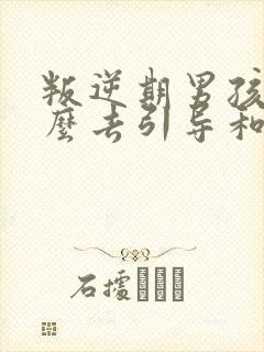 叛逆期男孩子怎么去引导和沟通