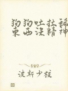 狗狗吐拉稀不吃东西没精神