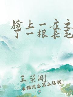 脸上一夜之间长了一根长毛