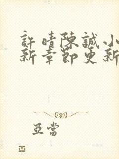 许晴陈诚小说最新章节更新时间