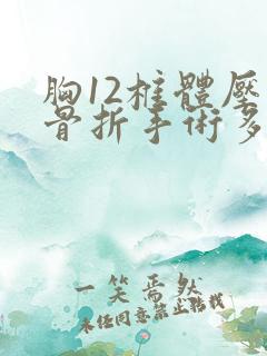 胸12椎体压缩骨折手术多少钱