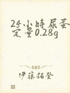 24小时尿蛋白定量0.28g