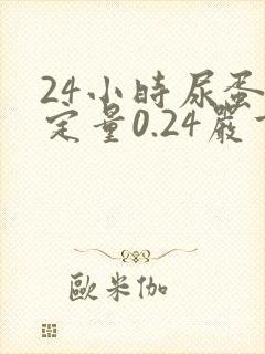 24小时尿蛋白定量0.24严重吗