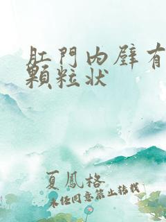 肛门内壁有很多颗粒状