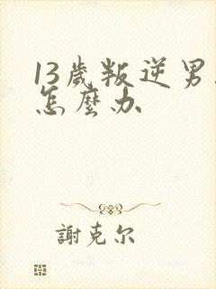 13岁叛逆男孩怎么办