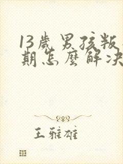 13岁男孩叛逆期怎么解决