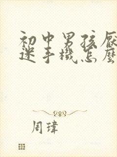 初中男孩厌学沉迷手机怎么办