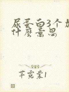 尿蛋白3个加是什么意思