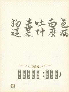 狗老吐白色粘液这是什么病