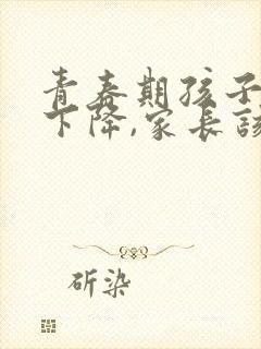 青春期孩子成绩下降,家长该如何帮助