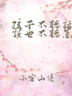 孩子不听话怎么说也不听怎么办