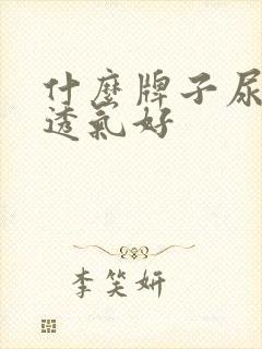 什么牌子尿不湿透气好