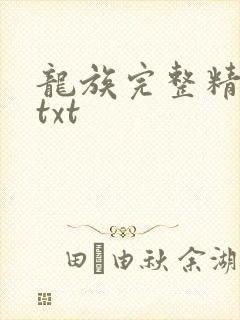龙族完整精校版txt