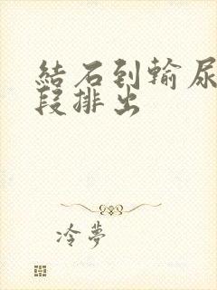 结石到输尿管下段排出