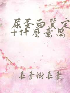 尿蛋白质定性1+什么意思