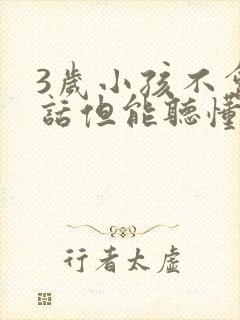 3岁小孩不会说话但能听懂