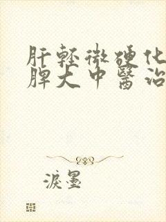 肝轻微硬化积水脾大中医治疗