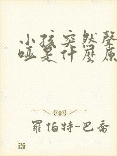 小孩突然声音沙哑是什么原因