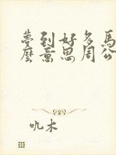 梦到好多马是什么意思周公解梦