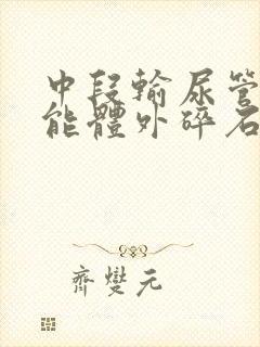 中段输尿管结石能体外碎石