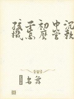 孩子初中沉迷手机怎么管教