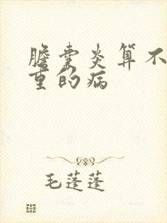 胆囊炎算不算严重的病