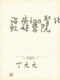 治疗iga肾比较好医院