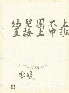 幼儿园不上小班直接上中班可以吗