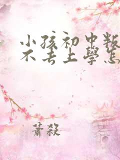 小孩初中叛逆期不去上学怎么办