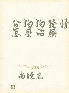 公狗狗发情尿血怎么治疗