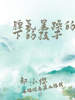 脾气暴躁的家庭下的孩子