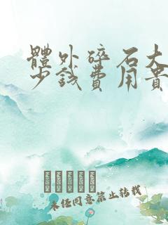 体外碎石大概多少钱费用贵不贵