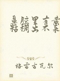 鼻腔里有黄鼻涕粘稠出不来