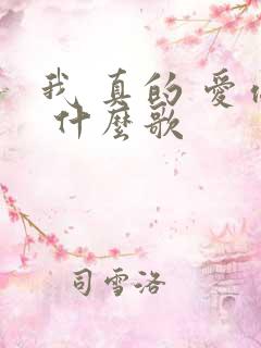 我 真的 爱你 什么歌