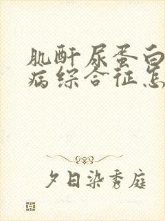 肌酐尿蛋白高肾病综合征怎么治疗