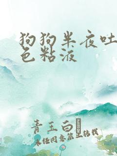 狗狗半夜吐了白色粘液