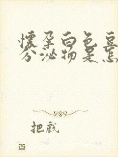 怀孕白色豆腐渣分泌物是怎么回事啊