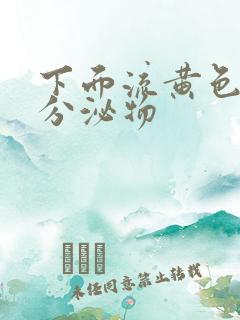 下面流黄色水样分泌物