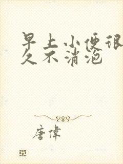 早上小便很多泡久不消泡